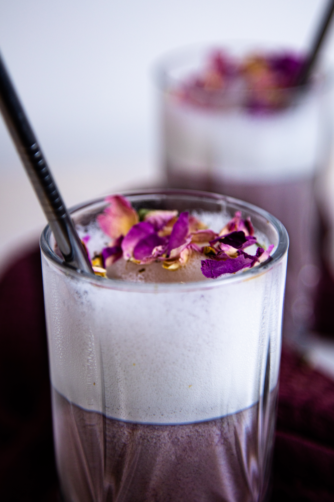 Latte rose et couleurs